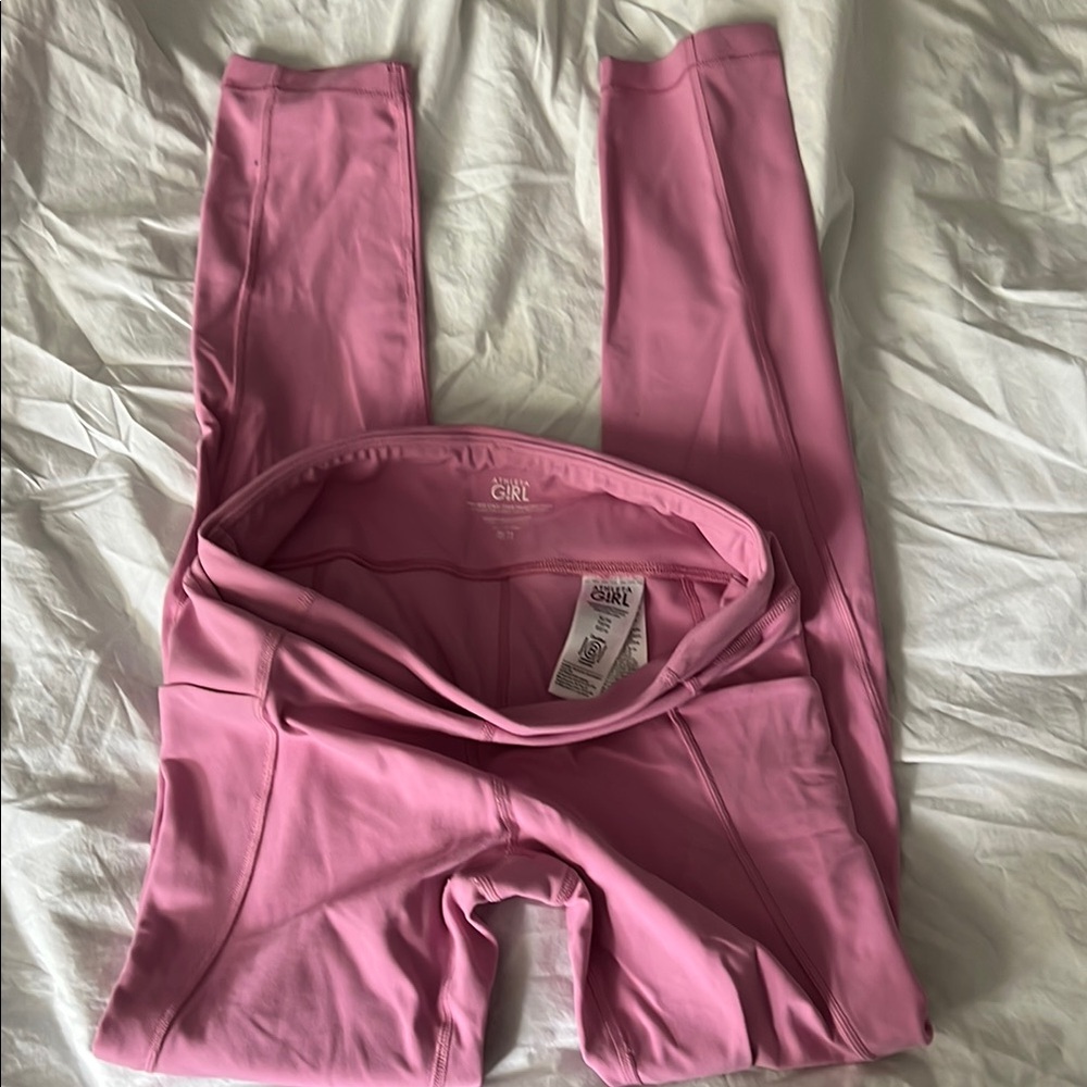 Athleta Pink Leggings Comfortable Casual Bottoms girl xl